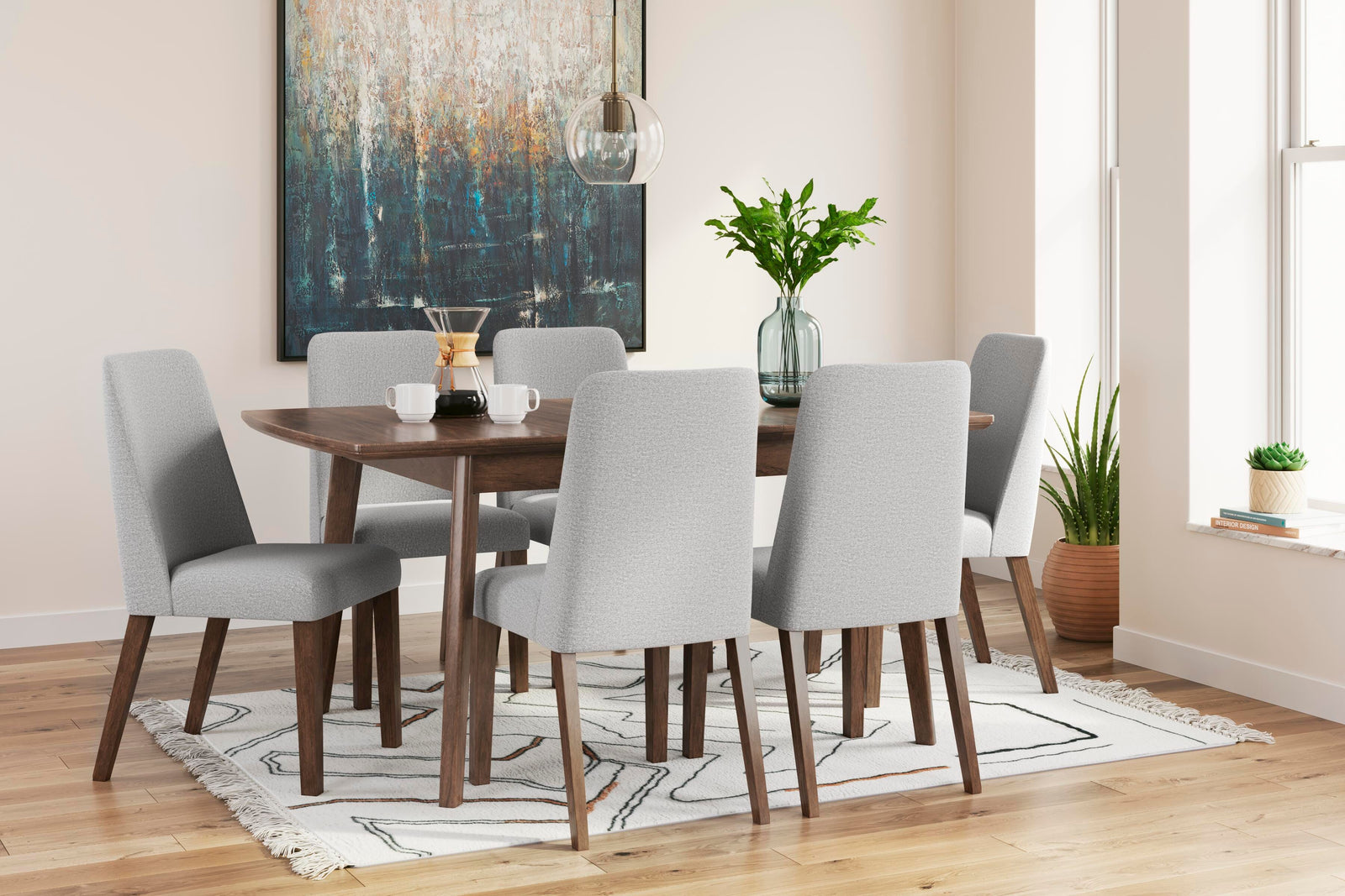 Lyncott Extension Dining Table and 6 Chairs (D615-SI) - Image 15