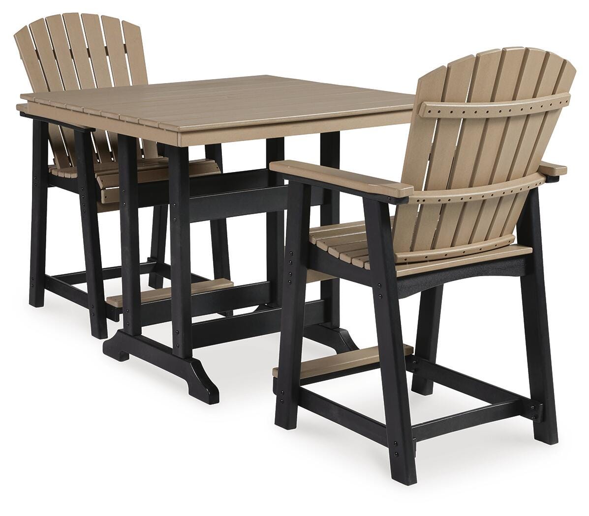 Fairen Trail Outdoor Counter Height Dining Table with 2 Barstools (P211-SI)
