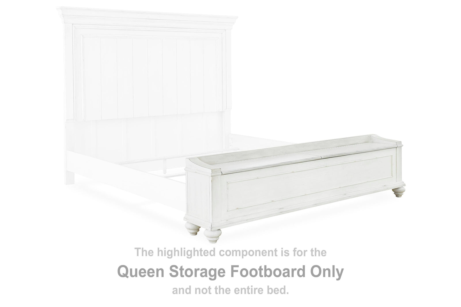Kanwyn Storage Footboard - Whitewash (B777-SI) - Image 2