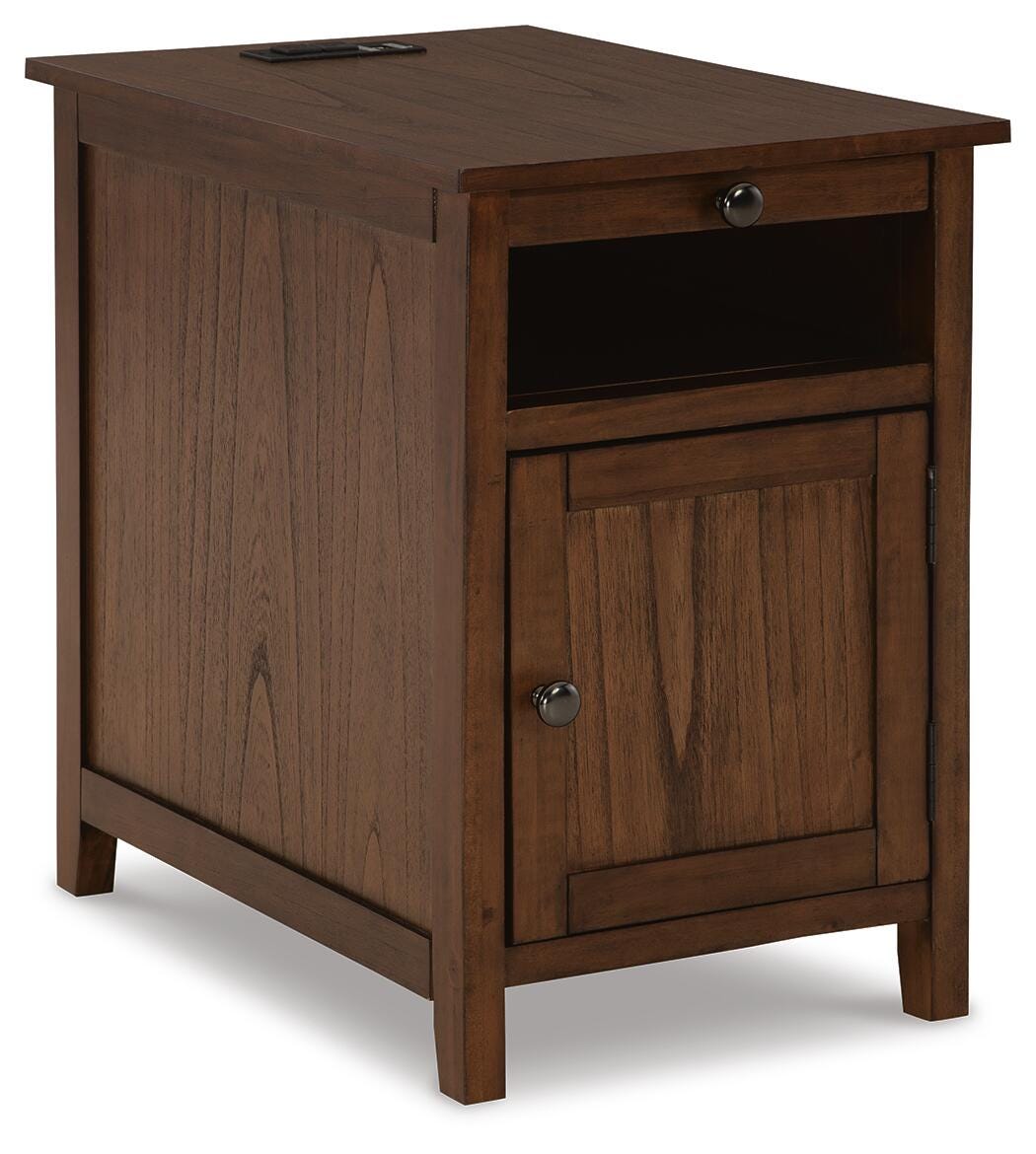 Treytown Chairside End Table - Brown (T300-SI)
