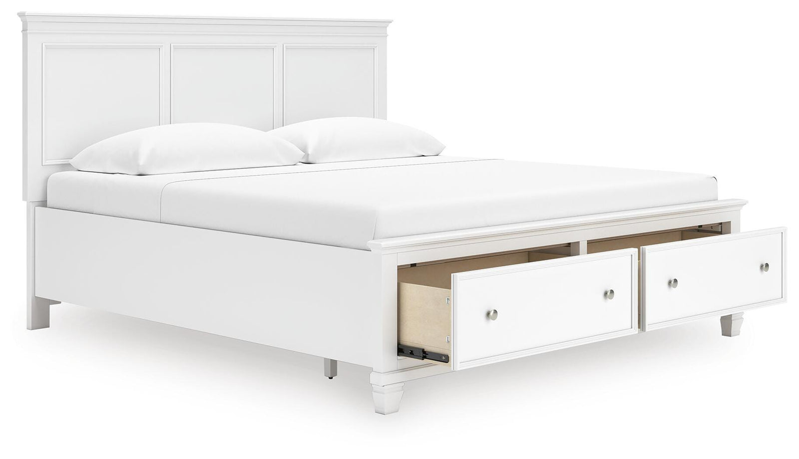 Fortman Panel Storage Bed - White (B680-SI) - Image 3