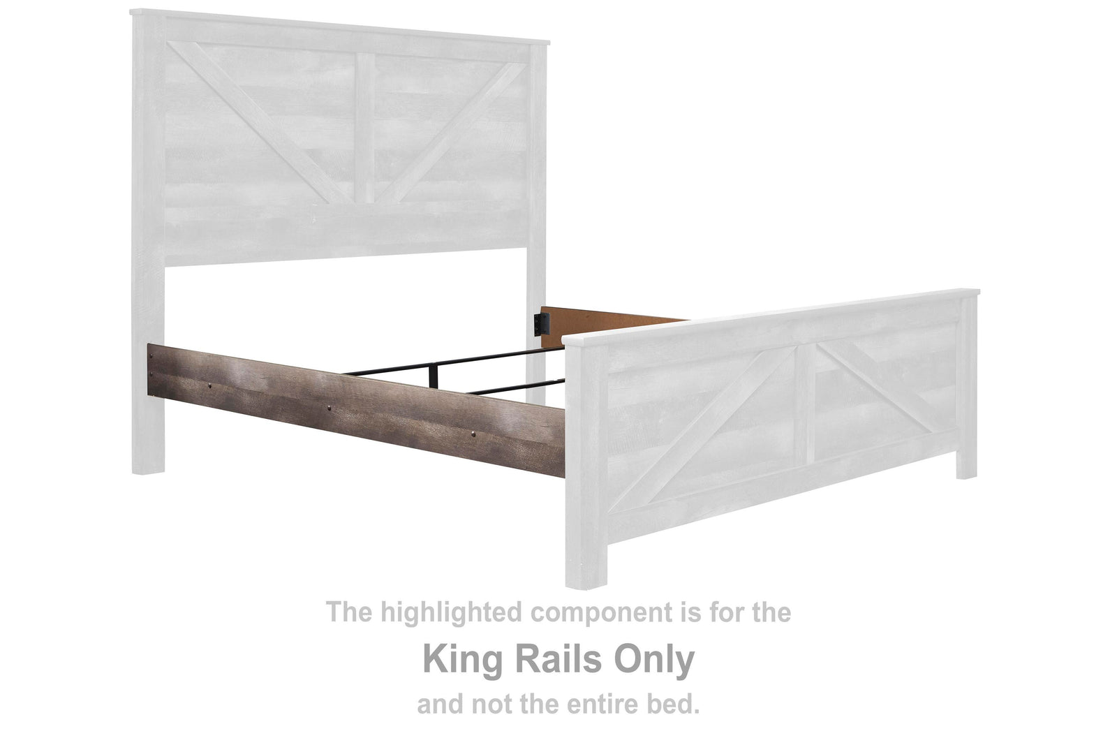 Wynnlow Crossbuck/Poster Rails - Gray (B440-SI)