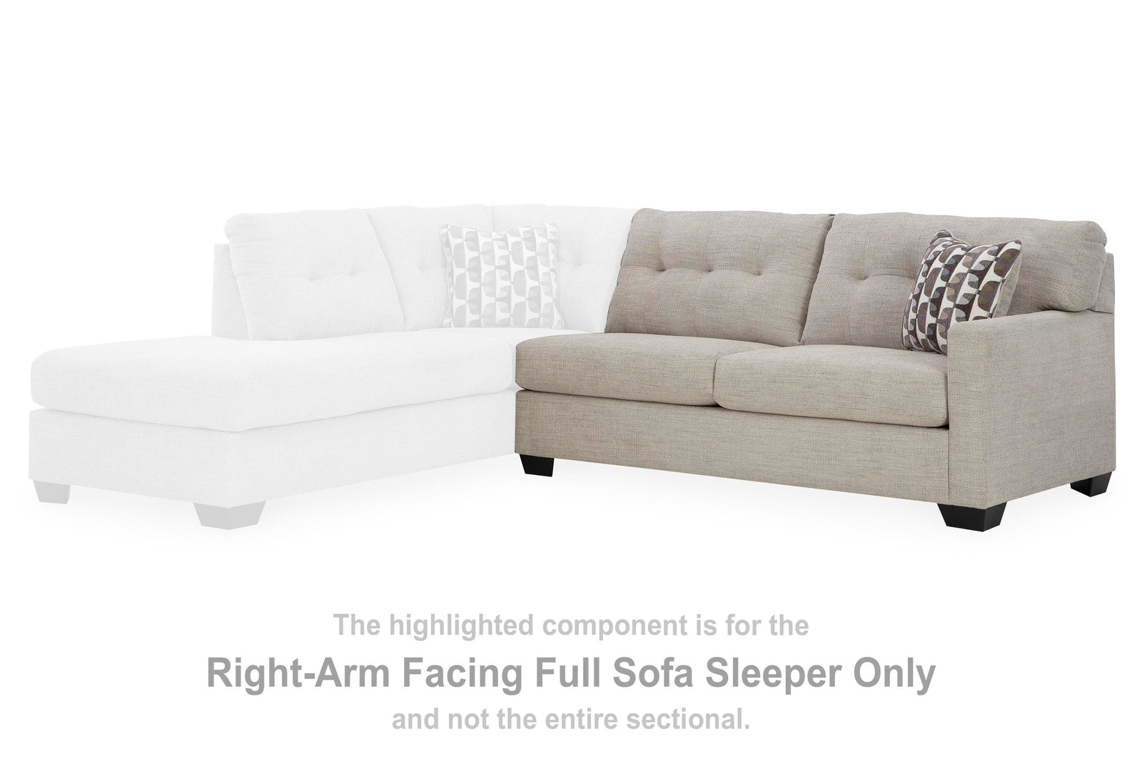 Mahoney Right-Arm Facing Full Sofa Sleeper (31004-SI) - Image 2