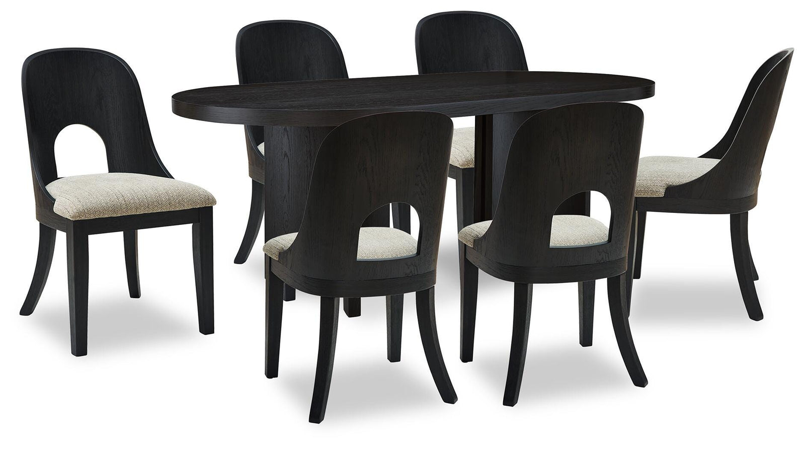 Rowanbeck Dining Table and 6 Chairs (D821-SI)