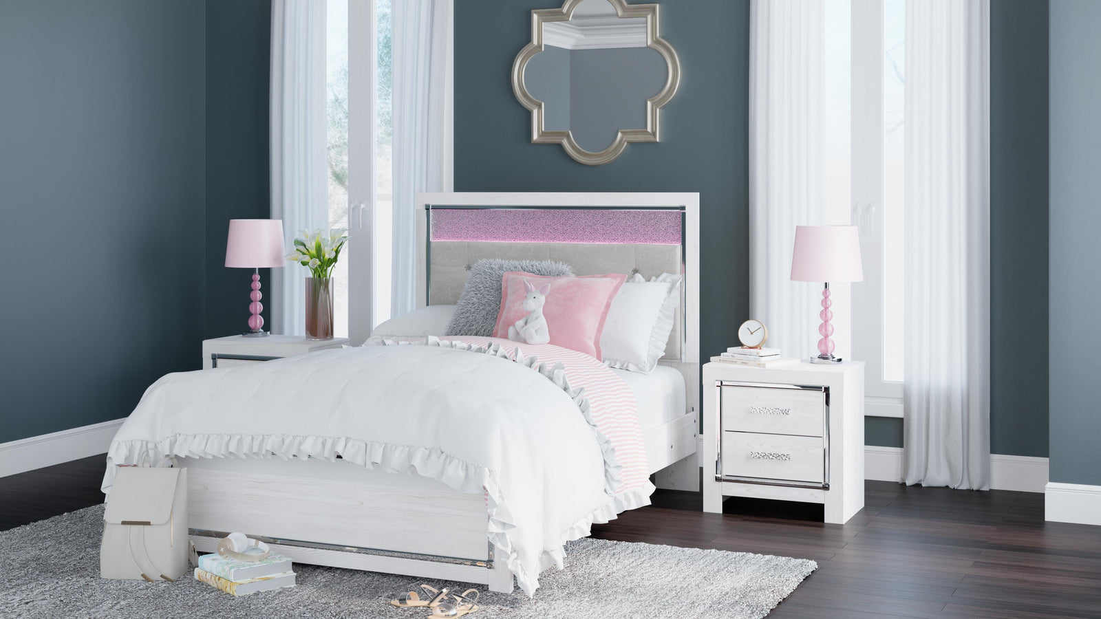 Altyra Panel Bed (Youth) - White (B2640-SI) - Image 9