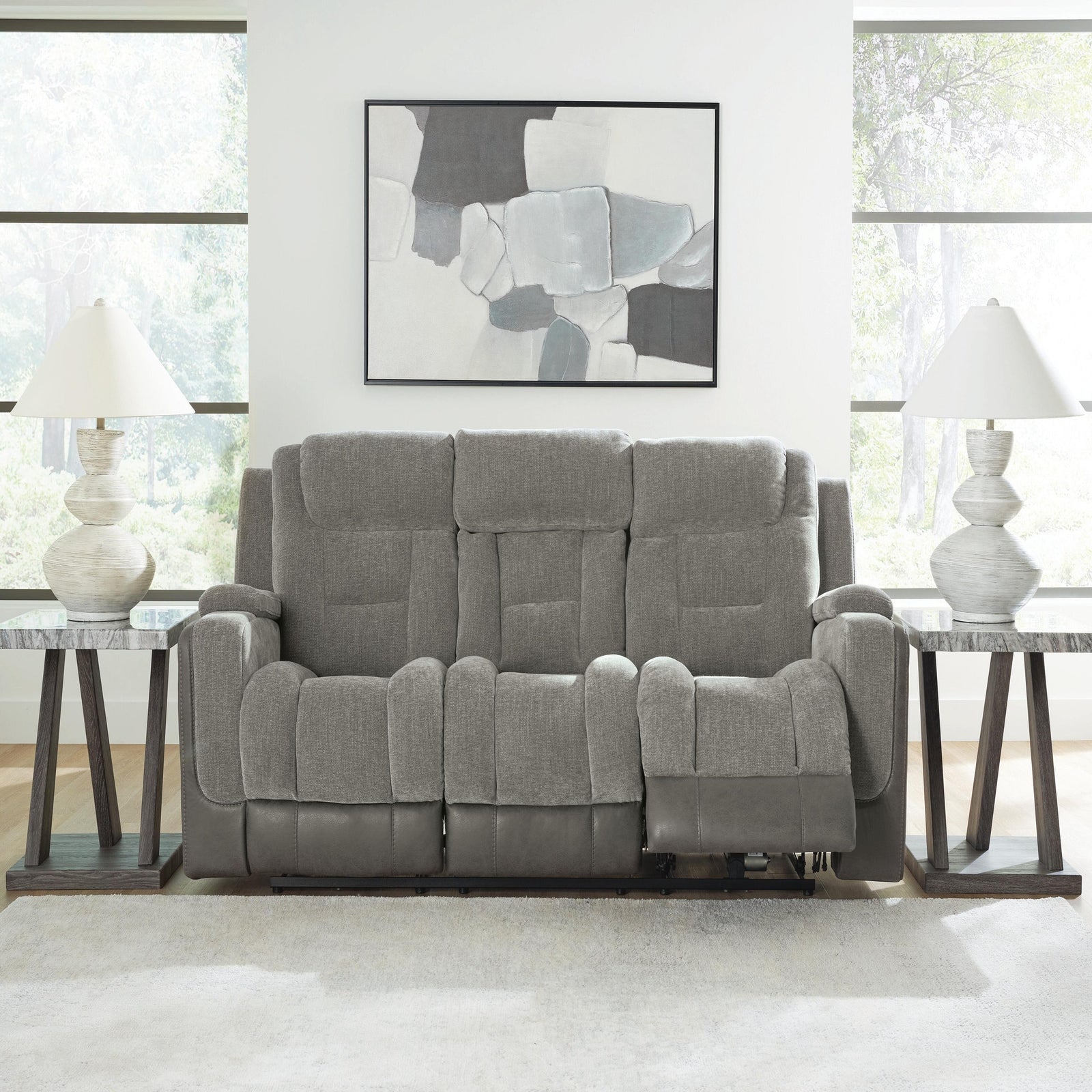 Mixed Motion Power Reclining Loveseat with Console (PC83505-SI) - Image 13