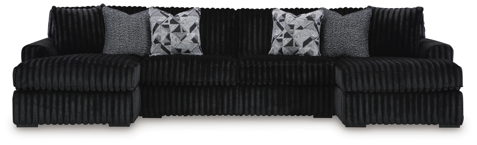 Midnight-Madness 3-Piece Sectional with Chaise (98103-SI)