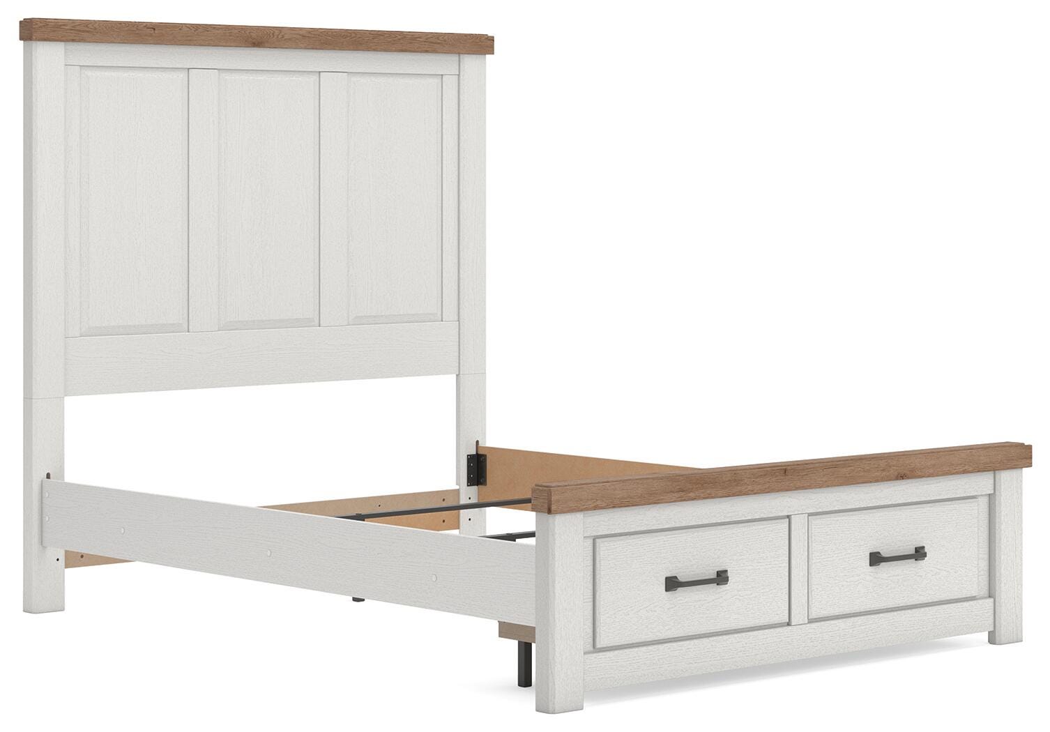 Savonport Panel Storage Bed - White/Brown (B4615-SI) - Image 4