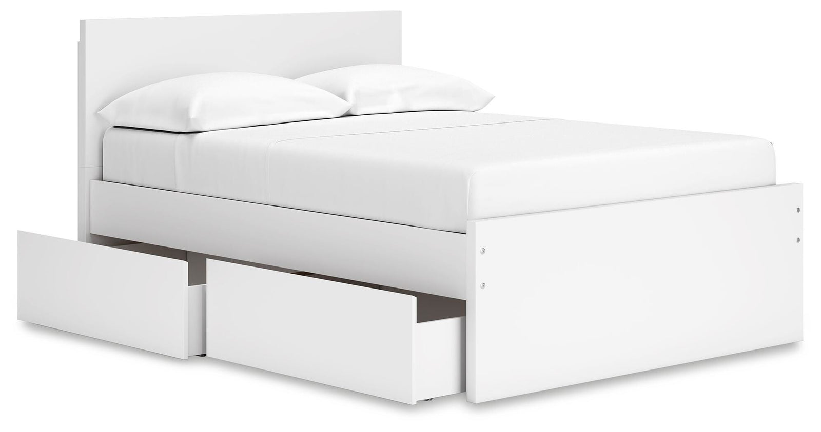 Onita Panel Platform Bed with 2 Side Storage (Youth) - White (EB9630-SI) - Image 4