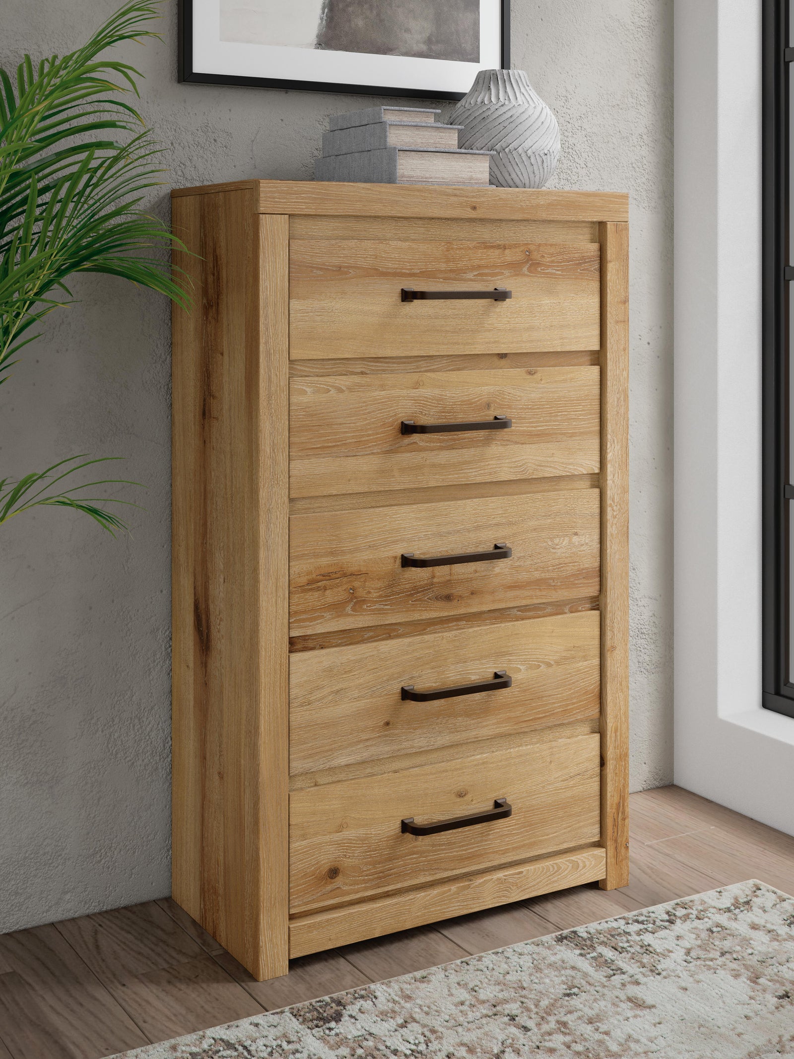 Brozmont Chest of Drawers - Tan (B1045-SI) - Image 2