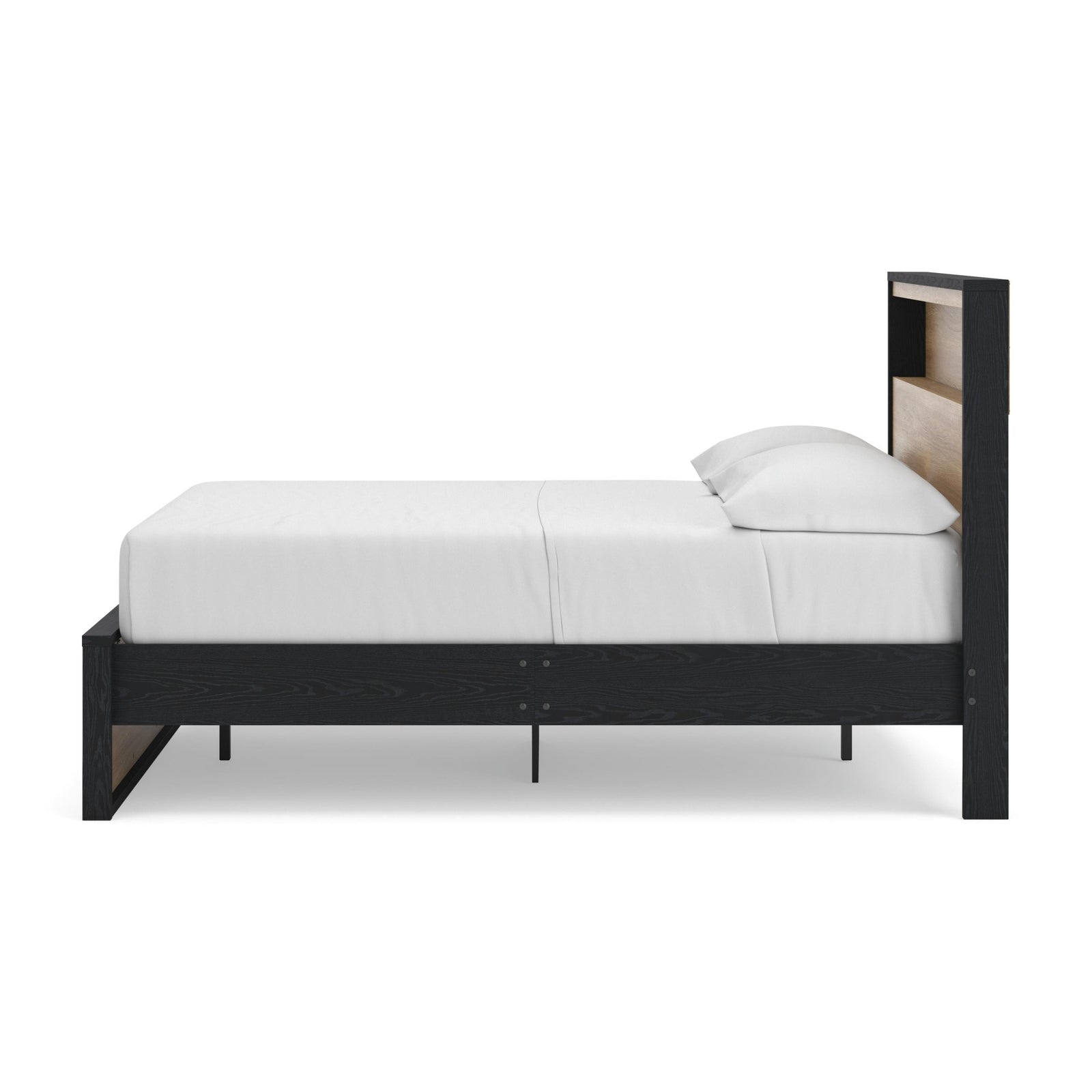 Kozmour Bookcase Complete Bed Frame - Black/Brown (EB1460-SI) - Image 18