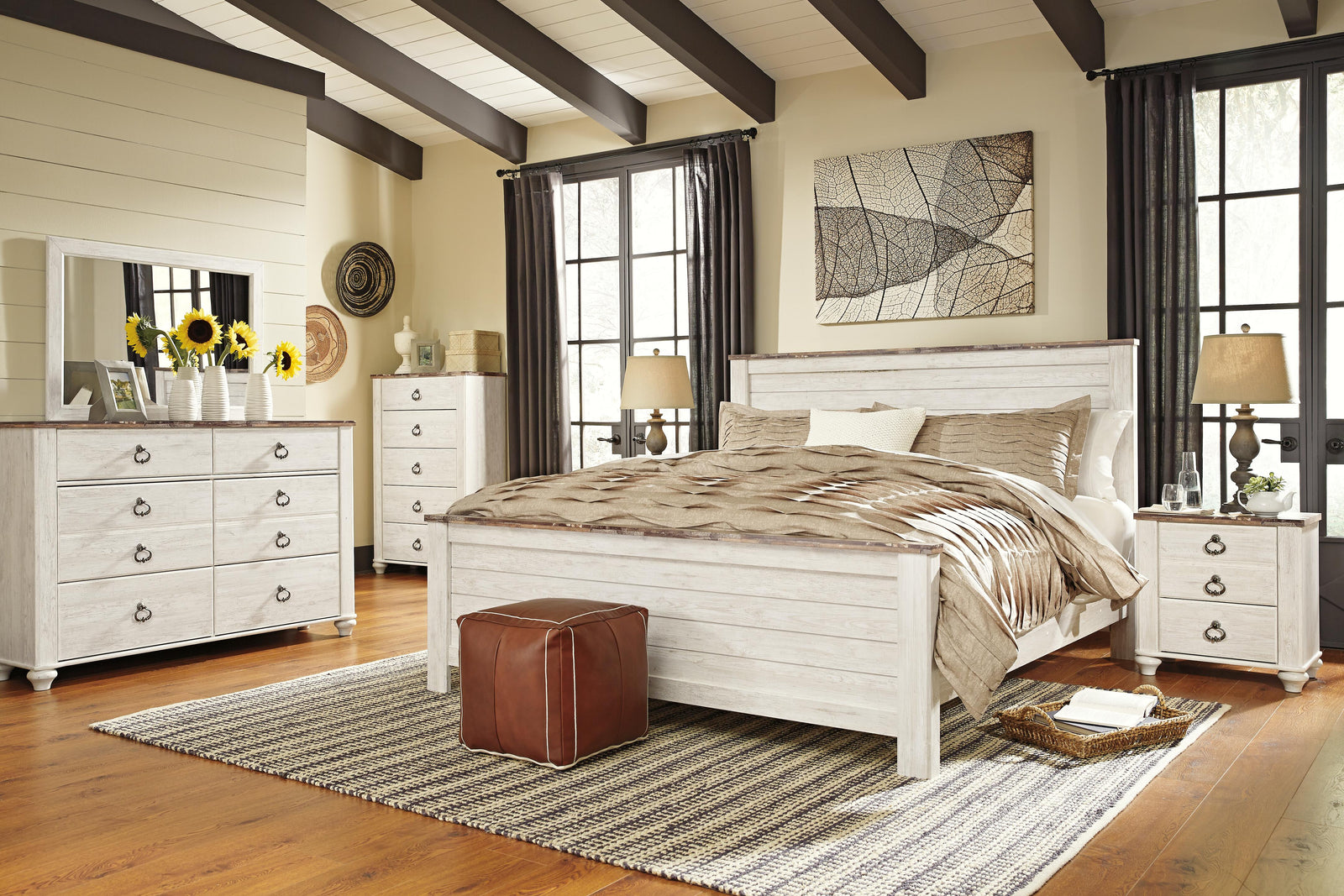 Willowton Panel Headboard - Whitewash (B267-SI) - Image 22