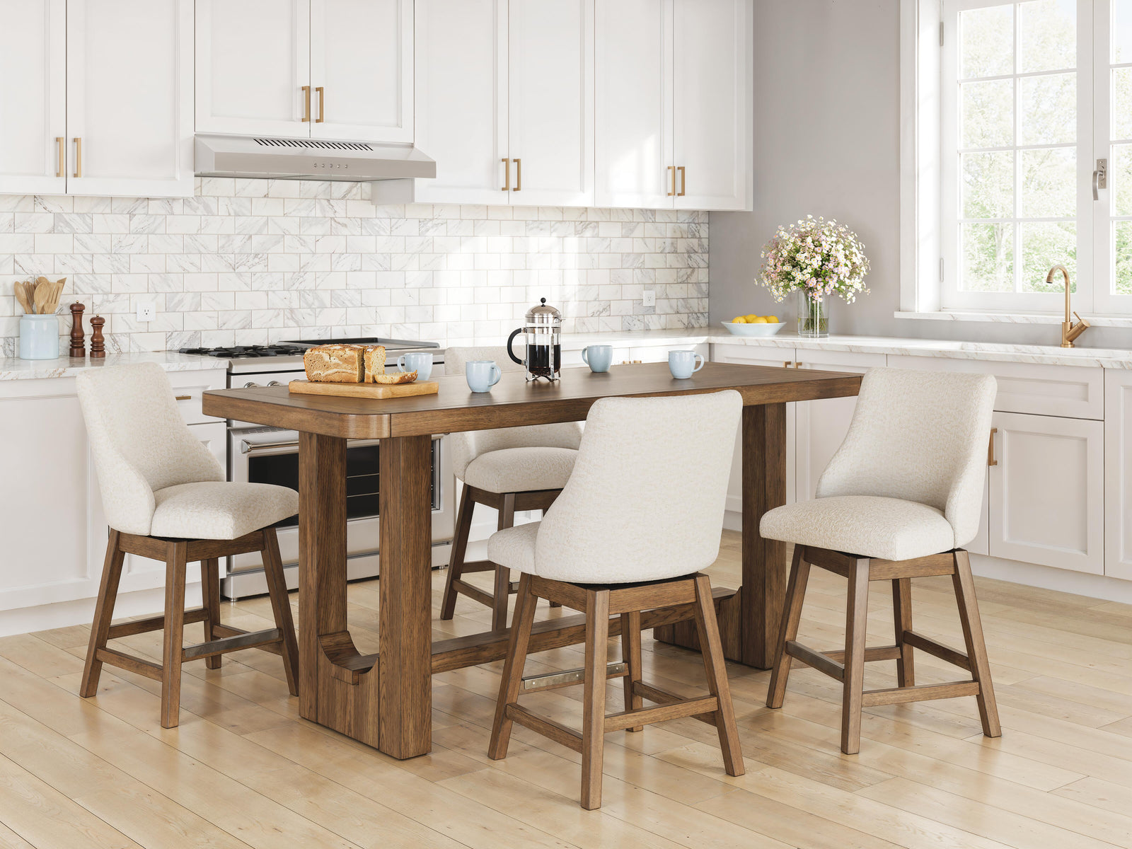 Cabalynn Counter Height Dining Table and 4 Barstools (D974-SI) - Image 10