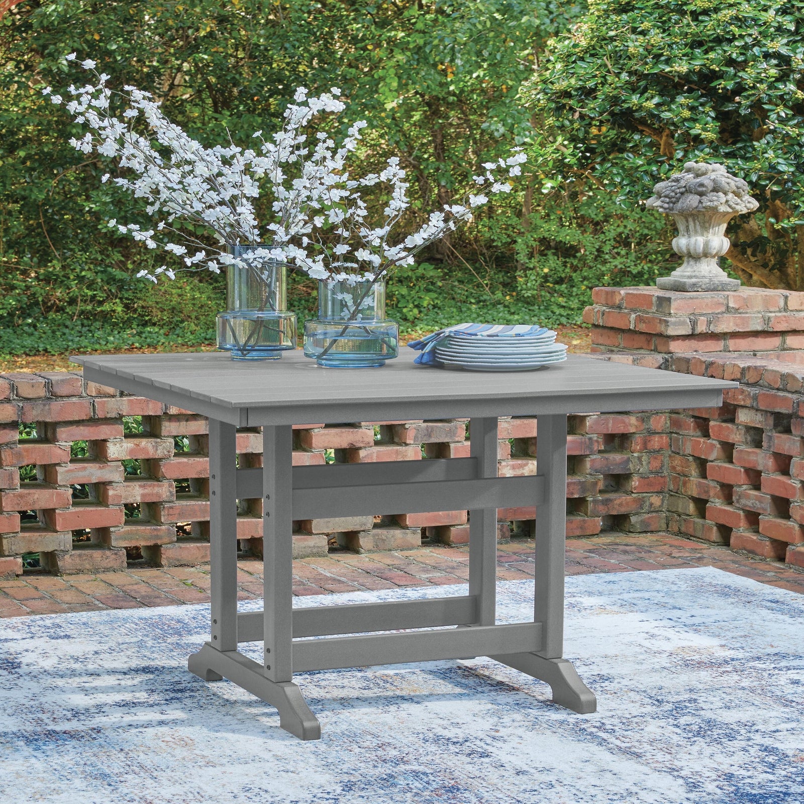 Sanctuary Beach Outdoor Counter Height Bar Stool (Set of 2) (PCP227-SI) - Image 7