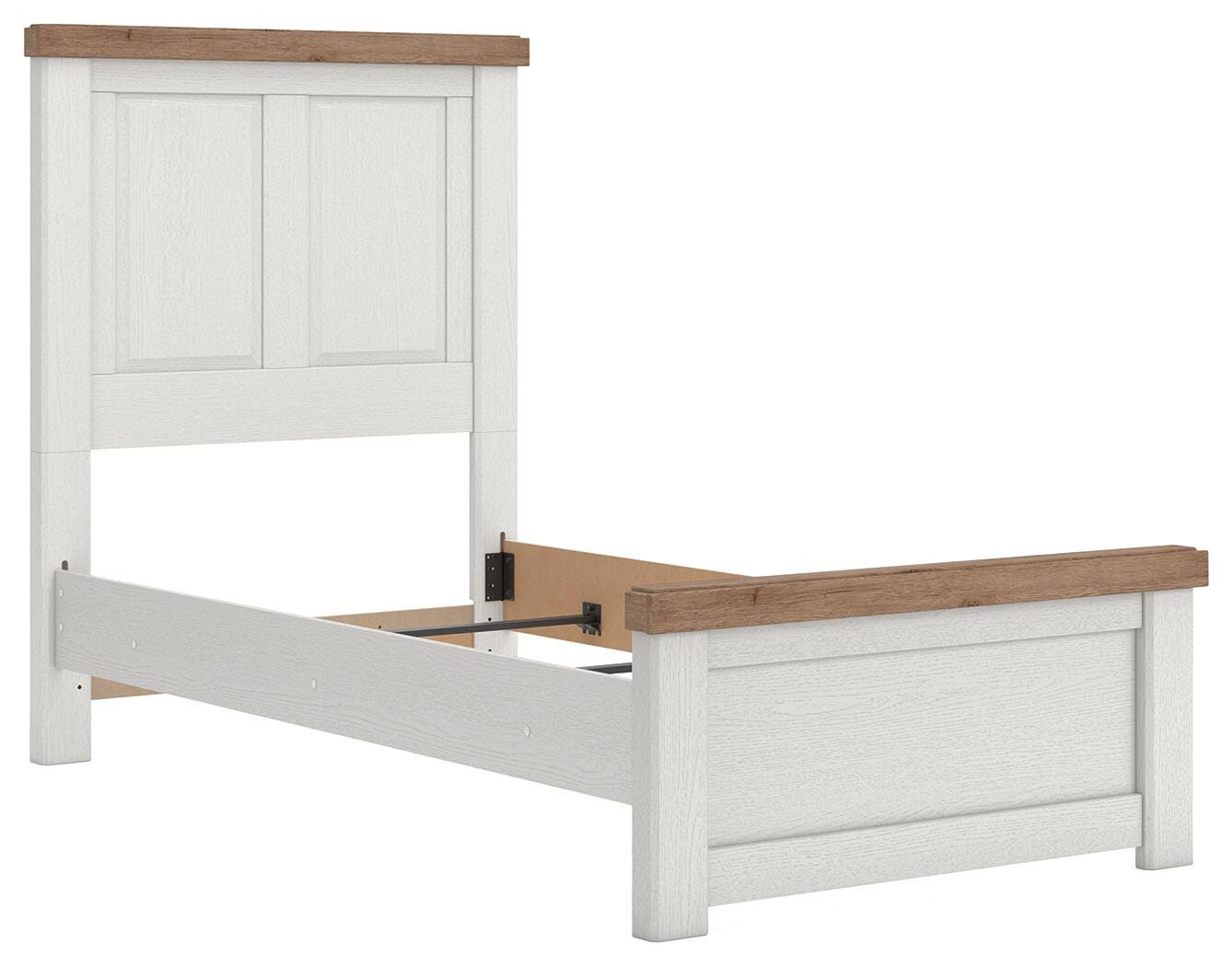Savonport Panel Bed (Youth) - White/Brown (B4615-SI) - Image 3