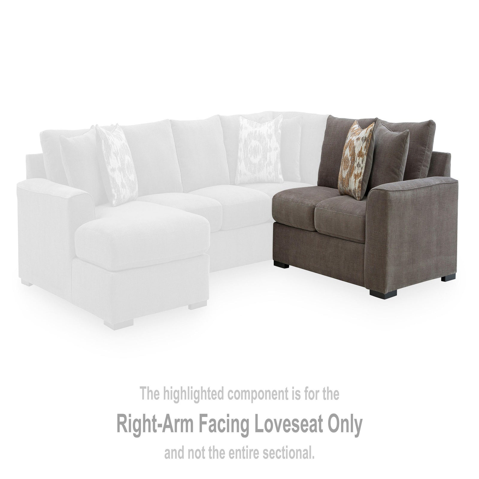 Larson Levee Right-Arm Facing Armless Loveseat with Wedge (PC86205-SI) - Image 9