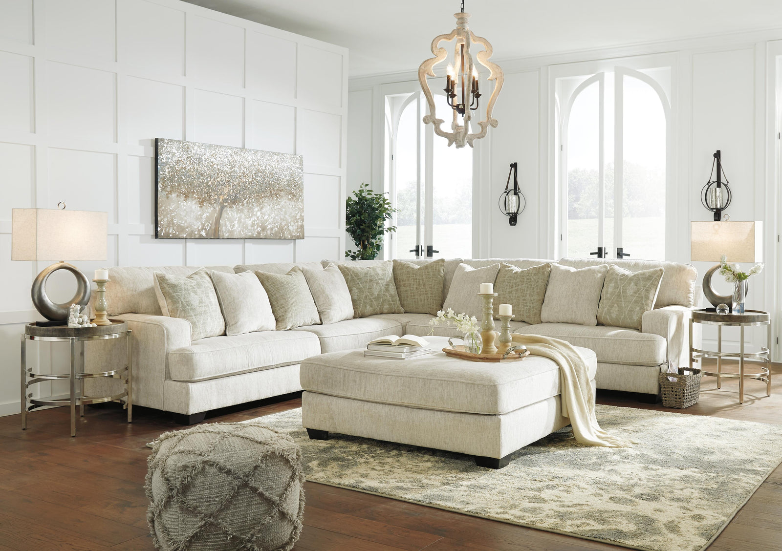 Rawcliffe 3-Piece Sectional with Ottoman (19604-SI) - Image 3