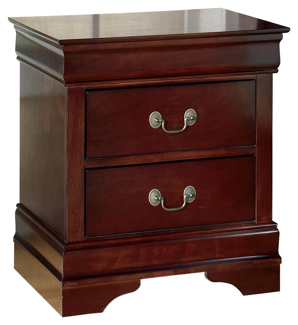 Alisdair Sleigh Bed, Dresser, Mirror and Nightstand - Reddish Brown (B376-SI) - Image 4