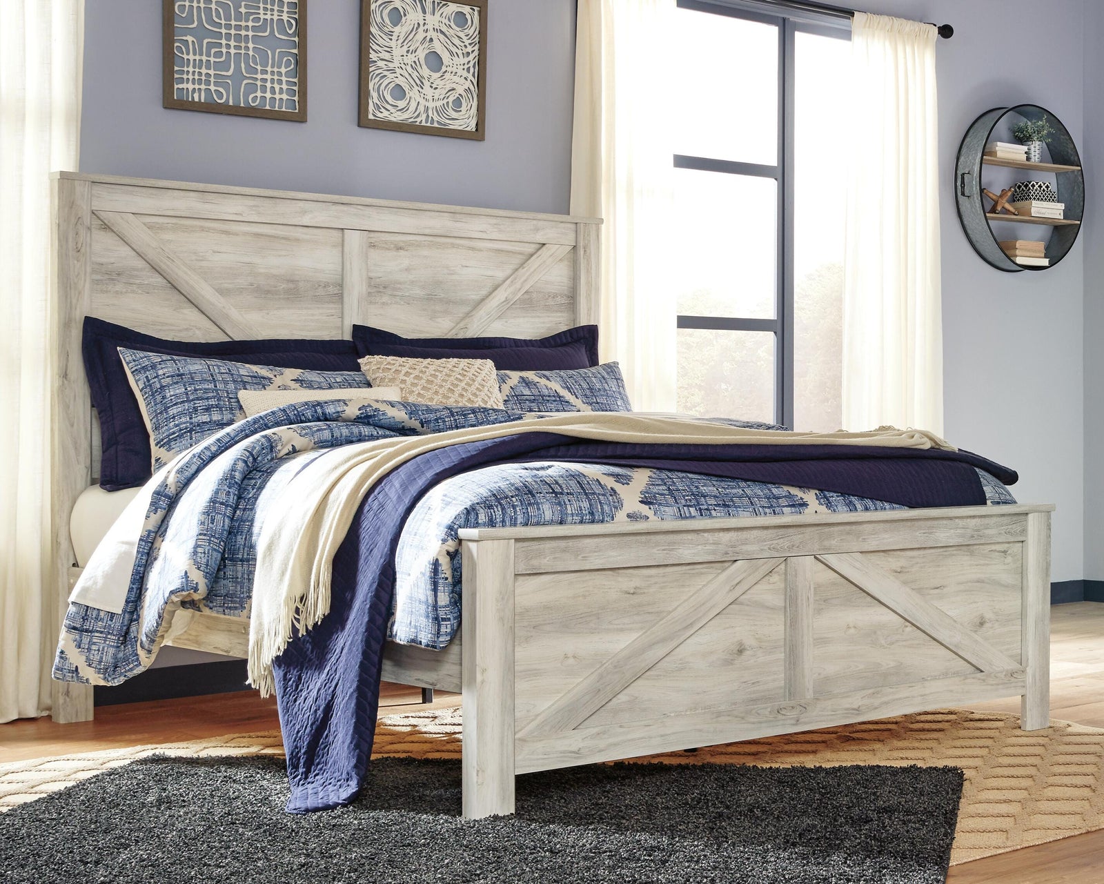 Bellaby Crossbuck Panel Bed - Whitewash (B331-SI) - Image 2