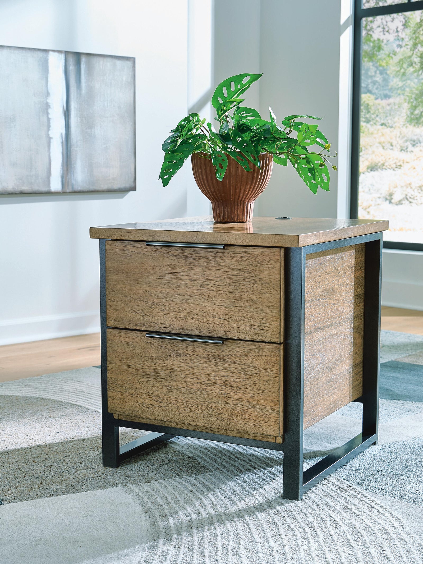 Montia End Table - Light Brown (T602-SI) - Image 2