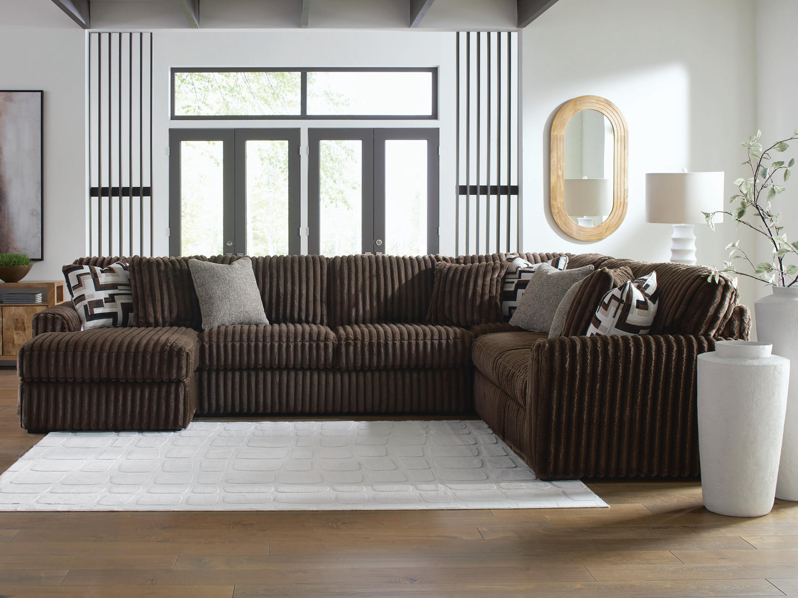 Midnight-Madness 4-Piece Sectional with Chaise (98104-SI) - Image 2