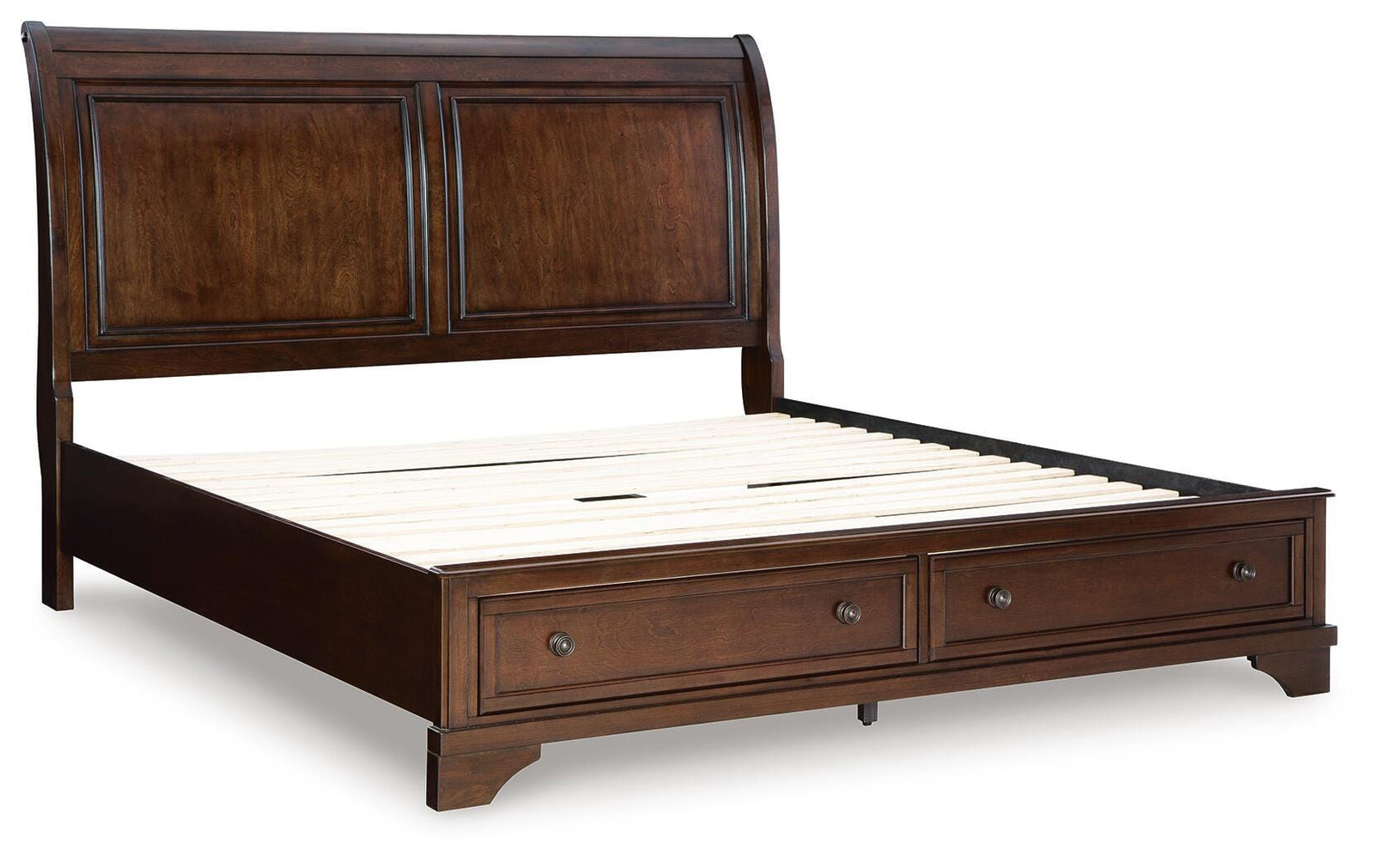 Trellington Sleigh Storage Bed - Brown (B716-SI) - Image 2