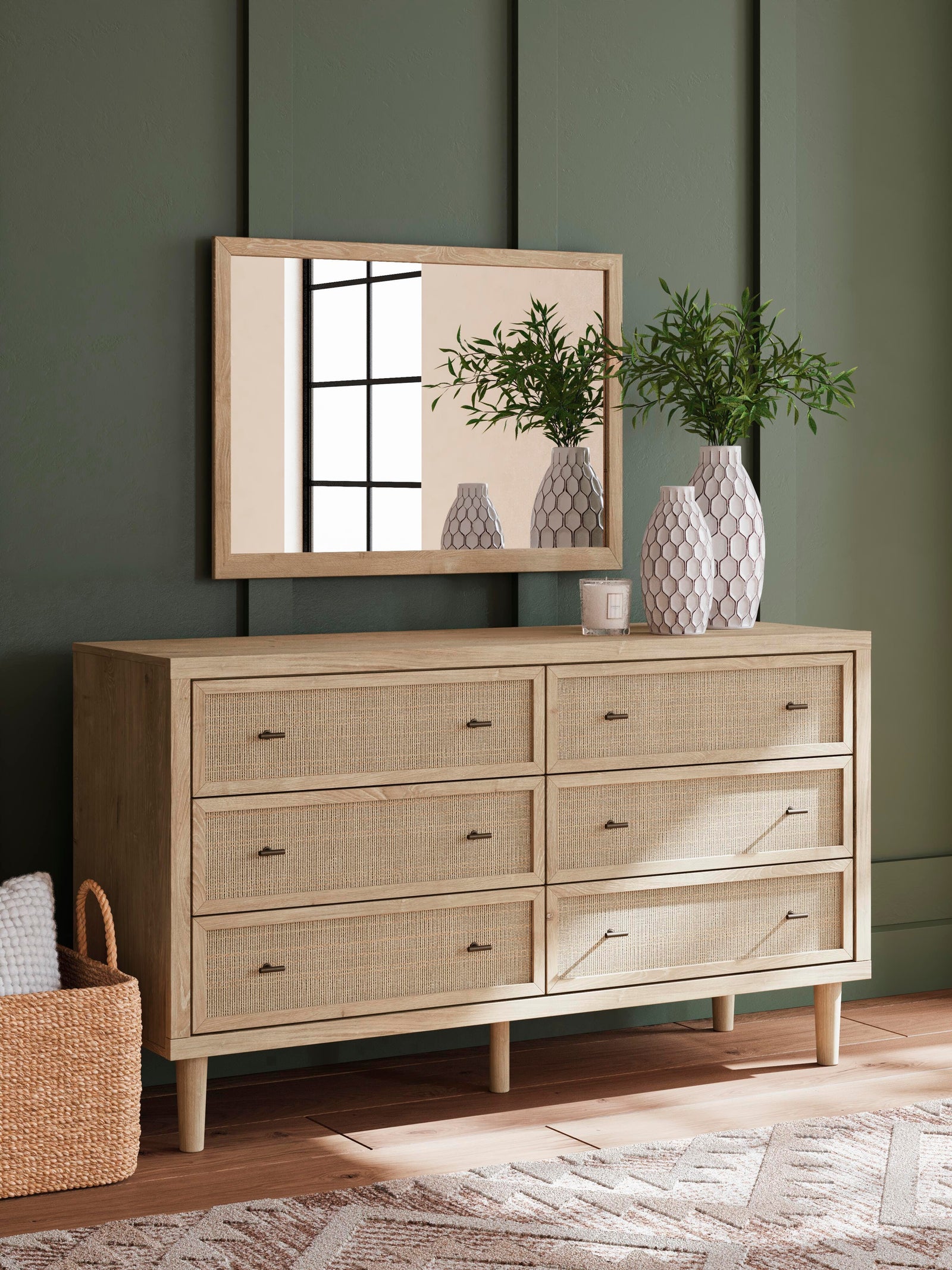 Cielden Panel Bed, Dresser and Mirror - Two-tone (B1199-SI) - Image 12