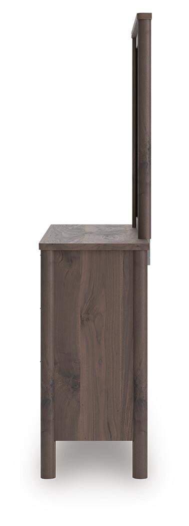 Pamytta Queen Upholstered Panel Bed, Dresser and Mirror (PCB2614-SI) - Image 7