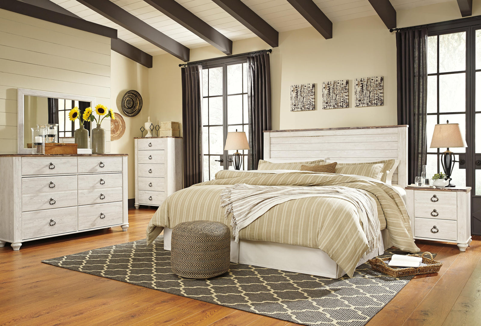 Willowton Panel Headboard - Whitewash (B267-SI) - Image 25