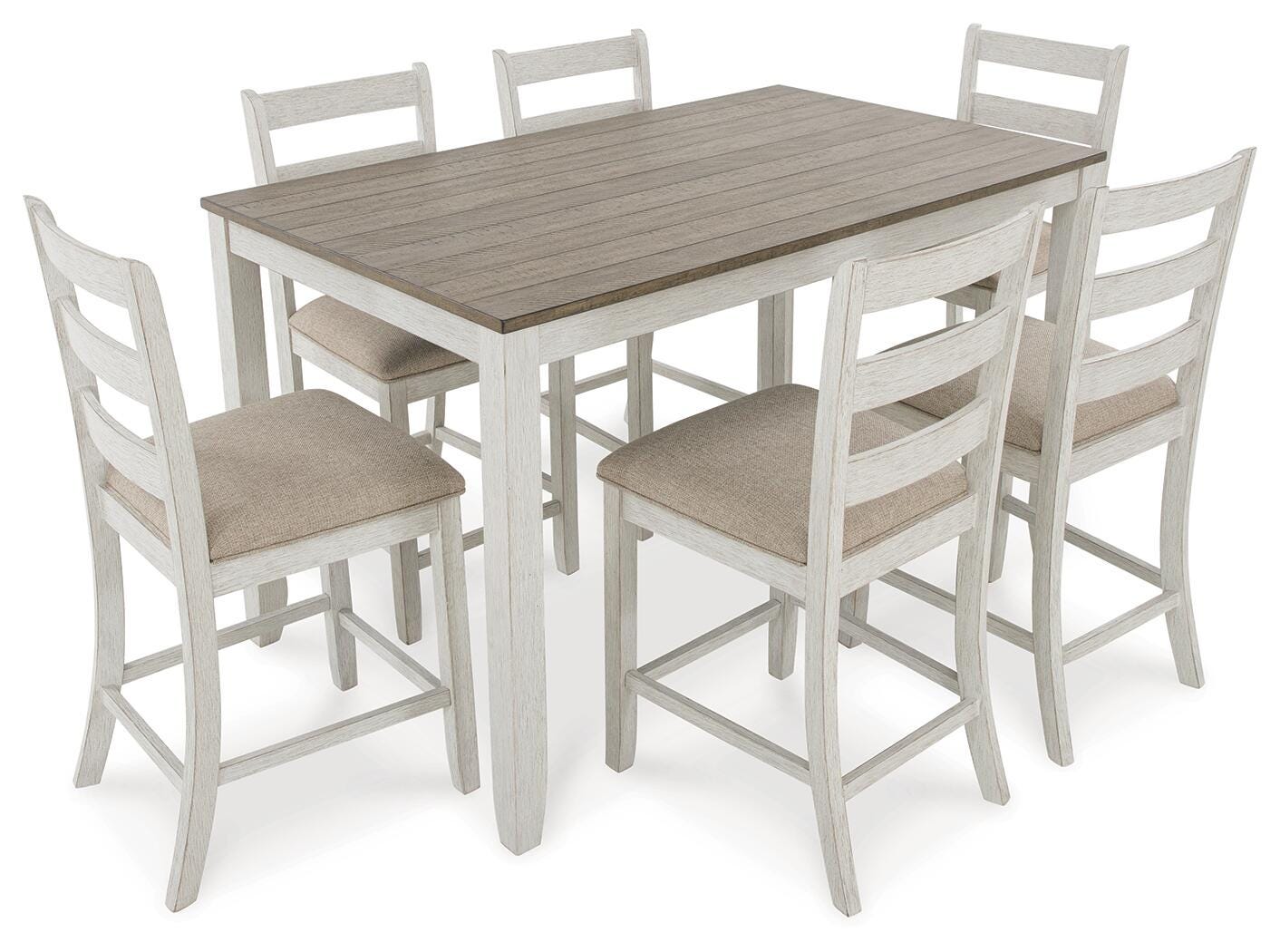Skempton Counter Height Dining Table and Bar Stools (Set of 7) (D394-SI) - Image 3
