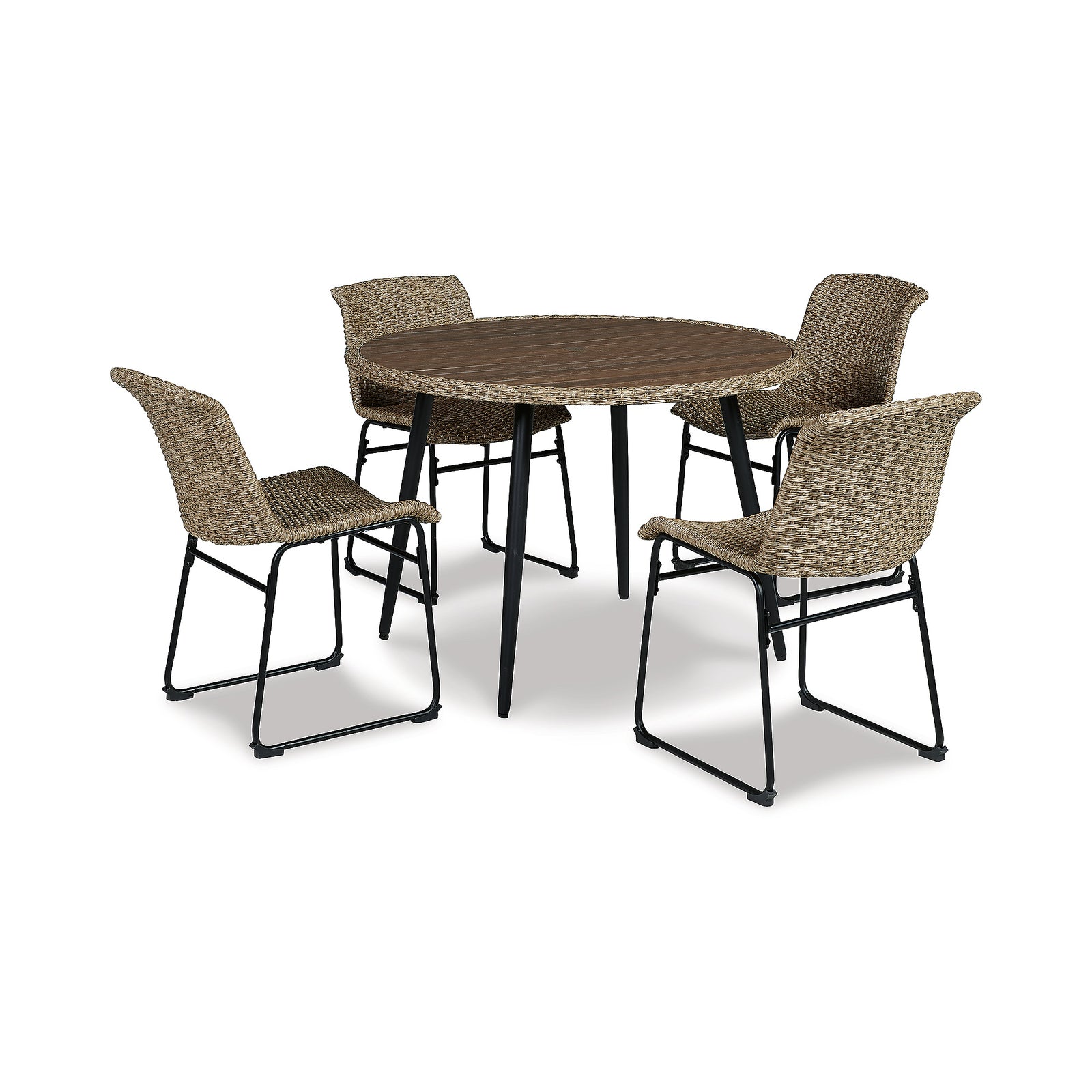 Amaris Outdoor Dining Table with 4 Chairs (P369P1-SI)