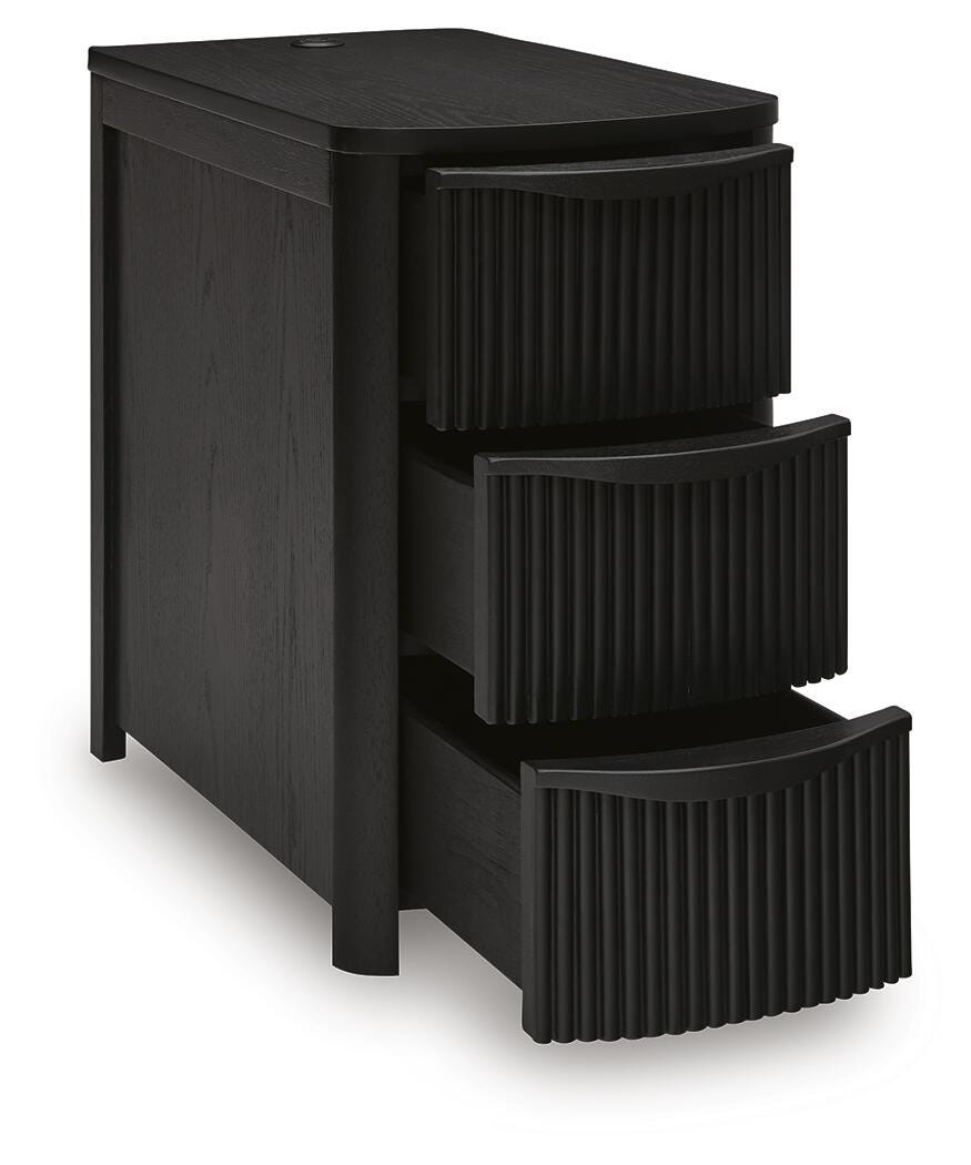 Camdill Chairside End Table - Black (T208-SI) - Image 3