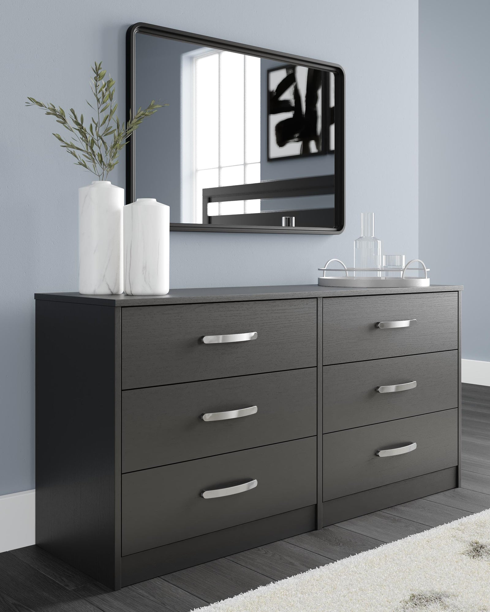 Finch Dresser - Black (EB3392-SI) - Image 2