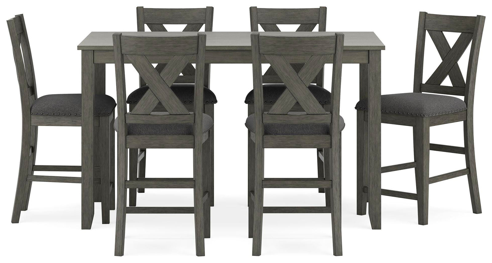 Caitbrook Counter Height Dining Table and Bar Stools (Set of 7) (D388-SI) - Image 3