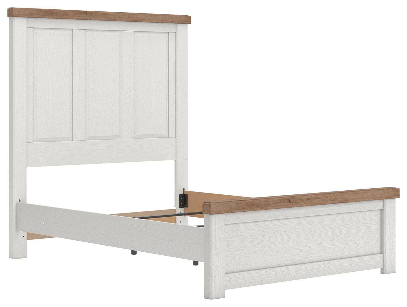 Savonport Panel Bed (Youth) - White/Brown (B4615-SI) - Image 3