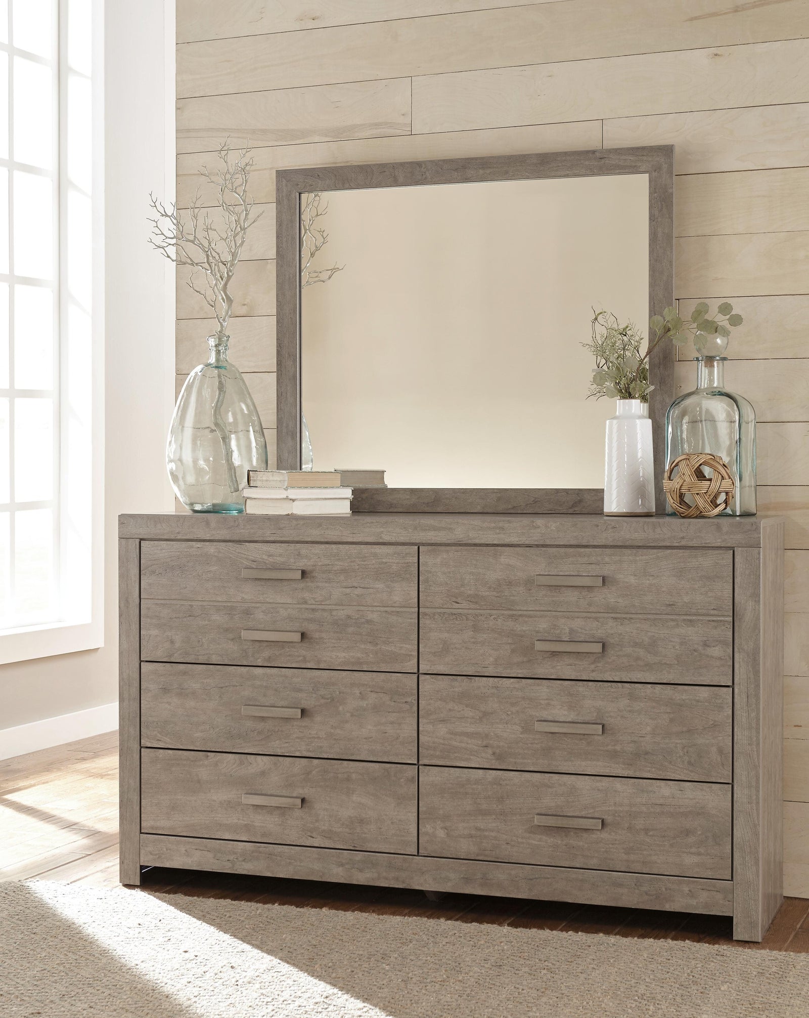 Culverbach Panel Bed, Dresser, Mirror and Chest - Gray (B070-SI) - Image 11