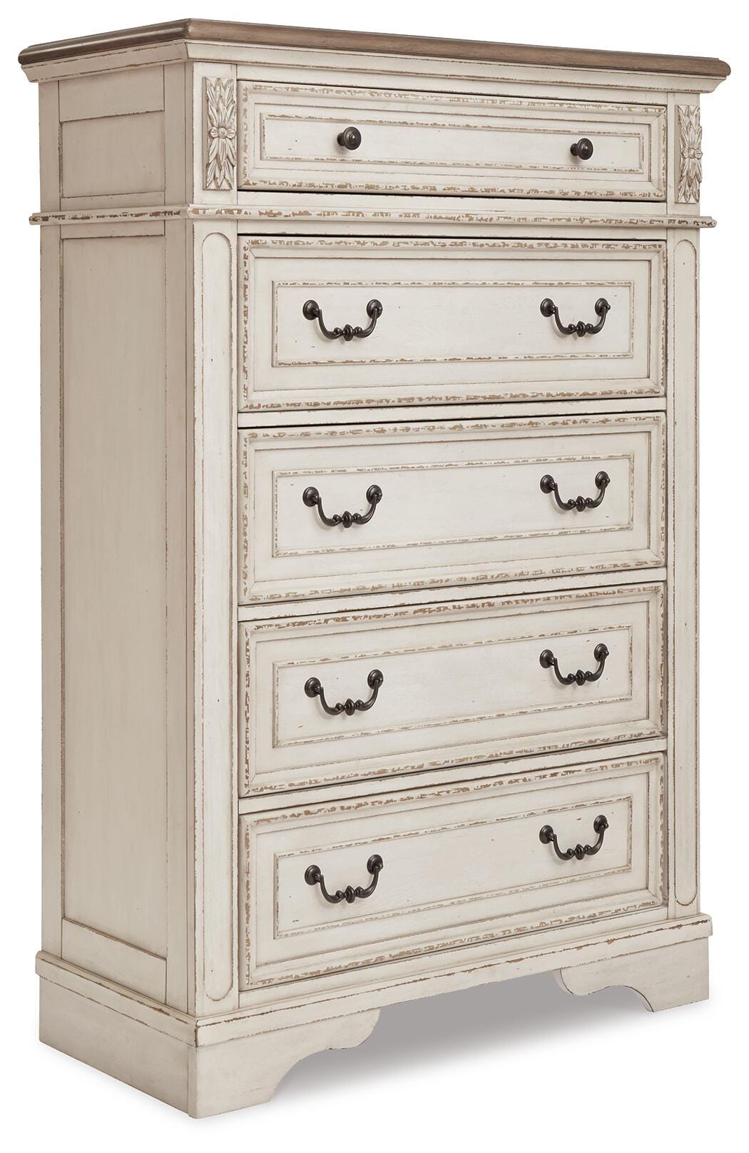 Realyn Upholstered Panel Bed and Chest - Two-tone (B743-SI) - Image 2