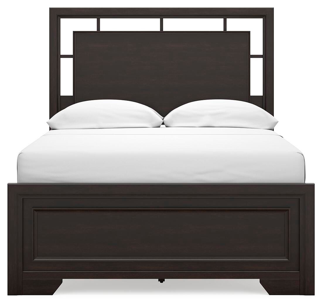 Covetown Panel Bed, Chest and Nightstand - Dark Brown (B441-SI) - Image 6