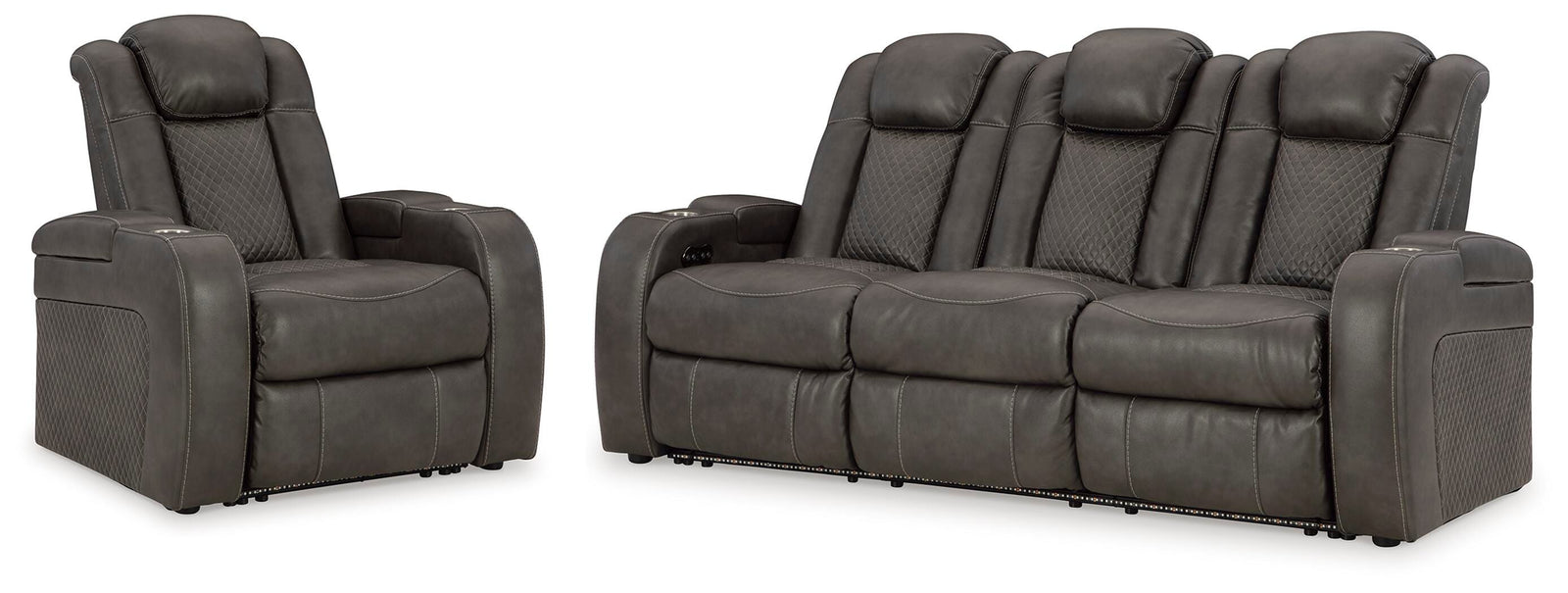 Fyne-Dyme Power Reclining Sofa and Power Recliner (36602-SI)