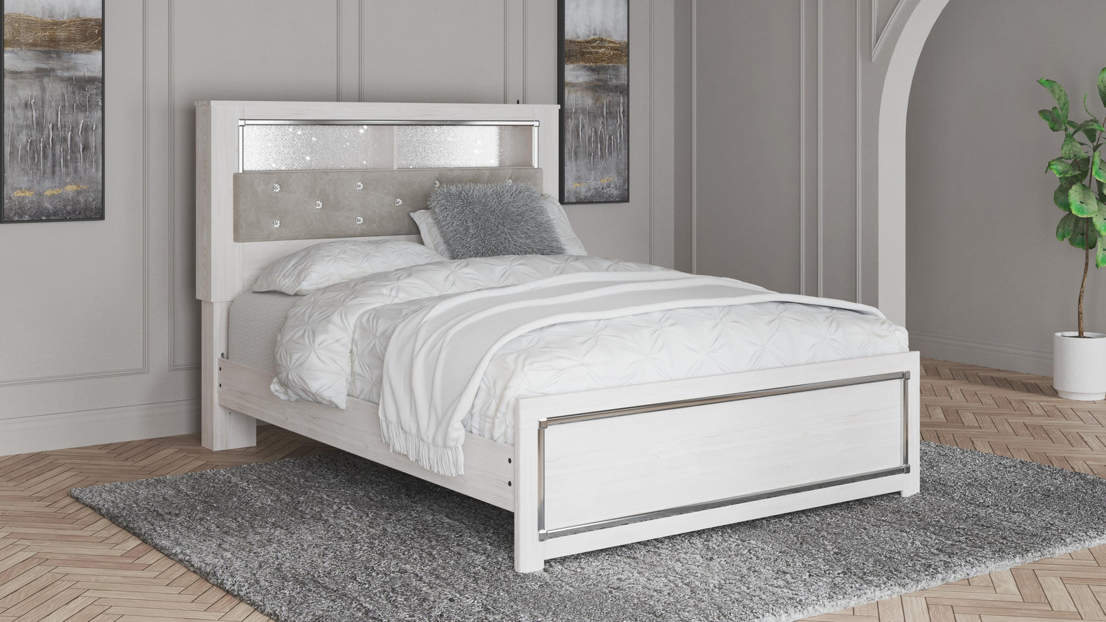 Altyra Panel Bookcase Bed - White (B2640-SI) - Image 7