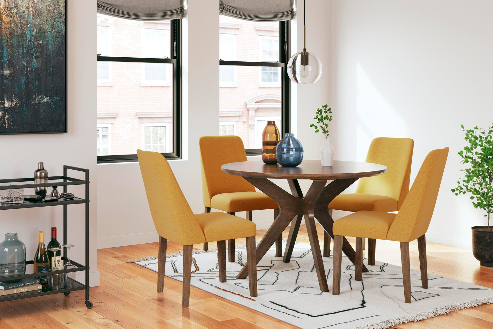 Lyncott Dining Table and 4 Chairs (D615-SI) - Image 11
