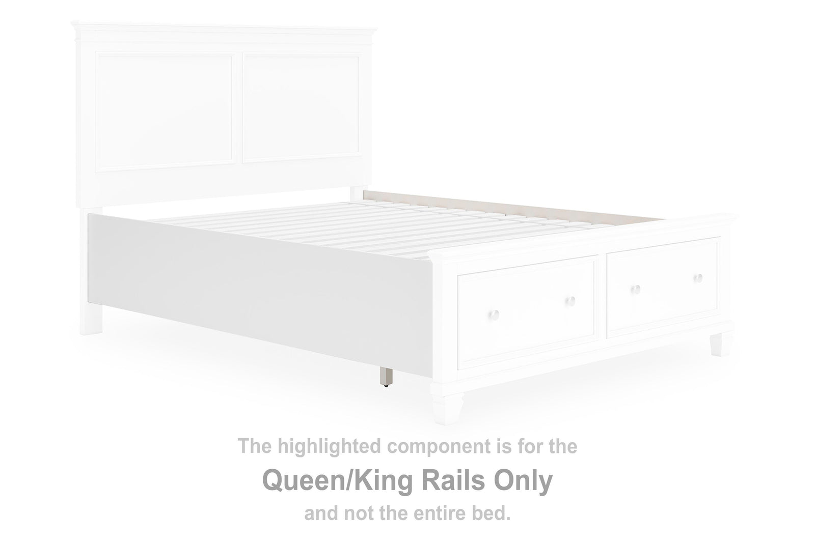 Fortman Rails - White (B680-SI)