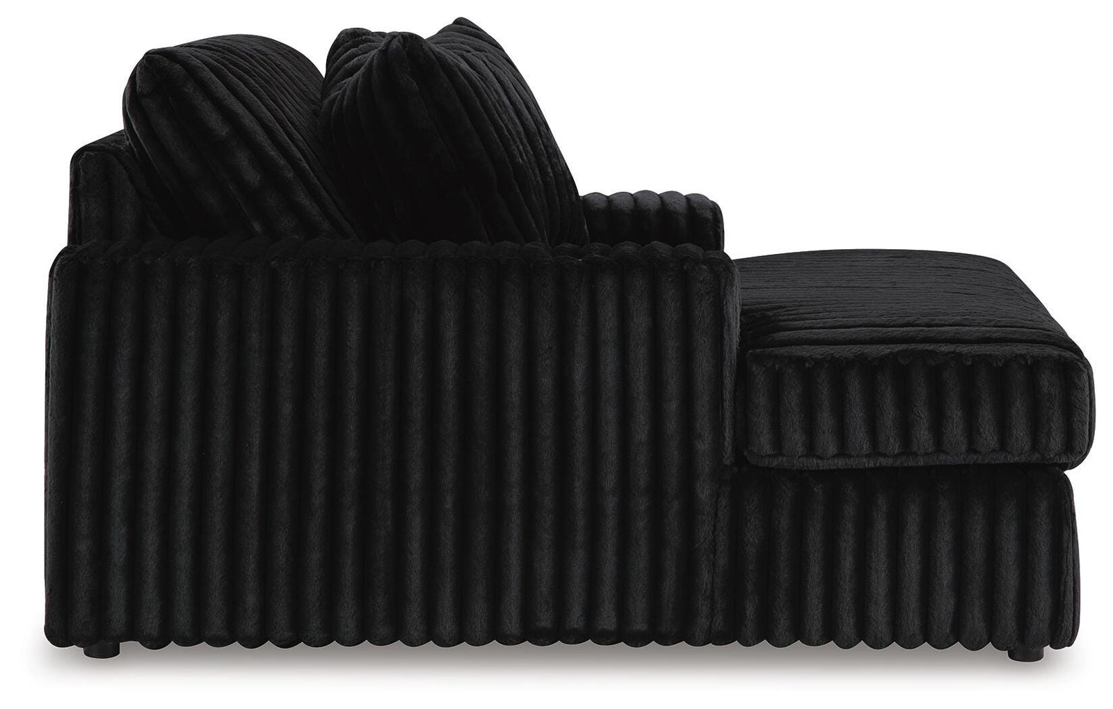 Midnight-Madness 3-Piece Sectional, Chaise and Oversized Accent Ottoman (98103-SI) - Image 4