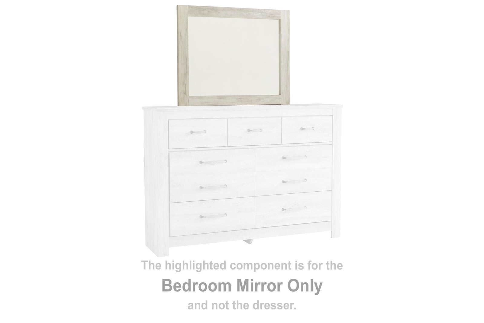 Bellaby Bedroom Mirror - Whitewash (B331-SI) - Image 2
