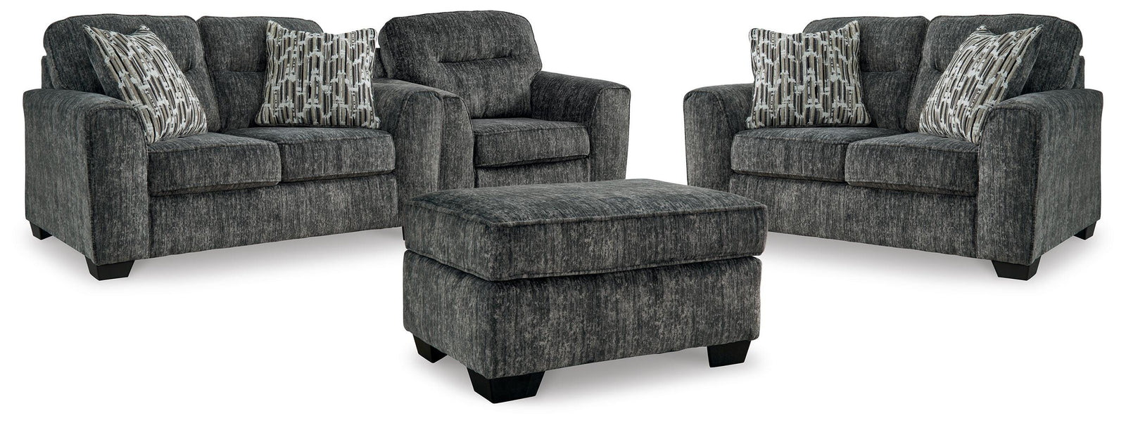 Lonoke 2 Loveseats, Oversized Chair and Ottoman (50504-SI)