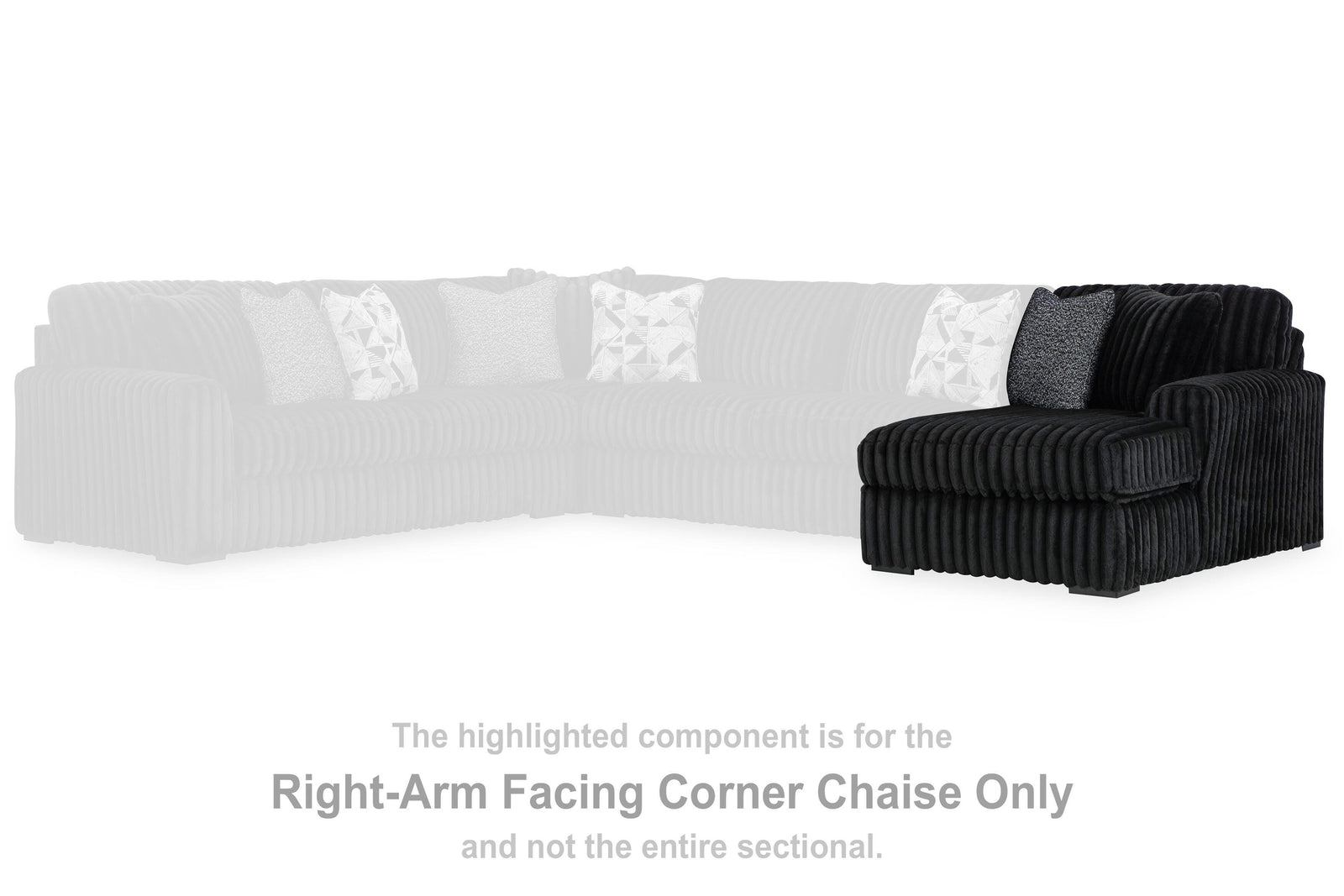 Midnight-Madness Right-Arm Facing Sofa (98103-SI) - Image 15