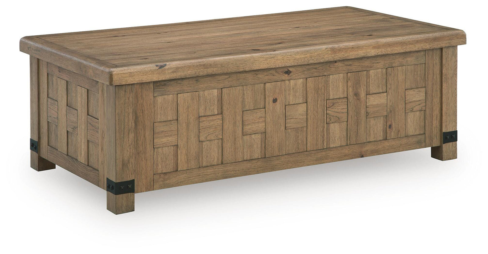 Ridgester Lift-Top Coffee Table - Light Brown (T858-SI)
