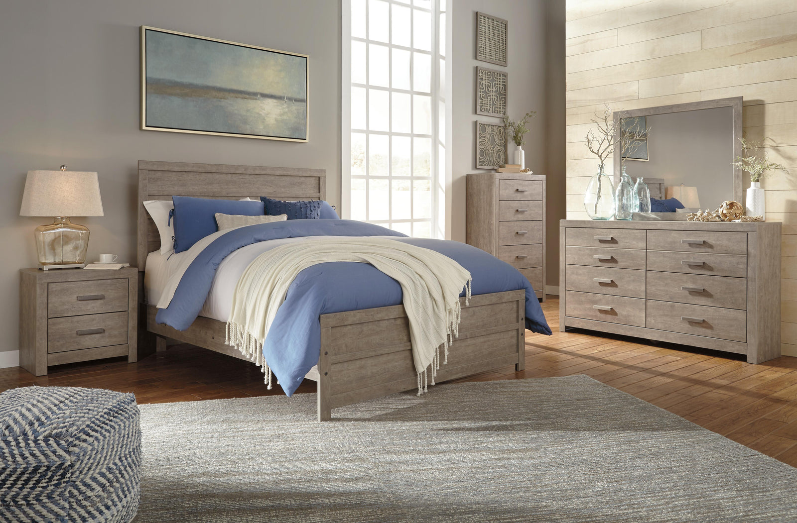 Culverbach Panel Bed, Dresser and Chest - Gray (B070-SI) - Image 16