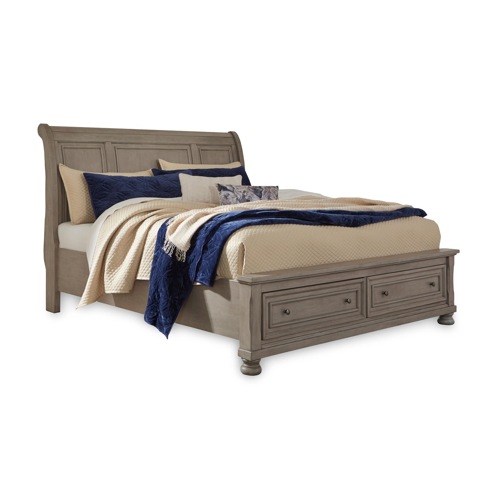 Lettner Sleigh Storage Bed, Dresser and Mirror (B733-SI) - Image 3