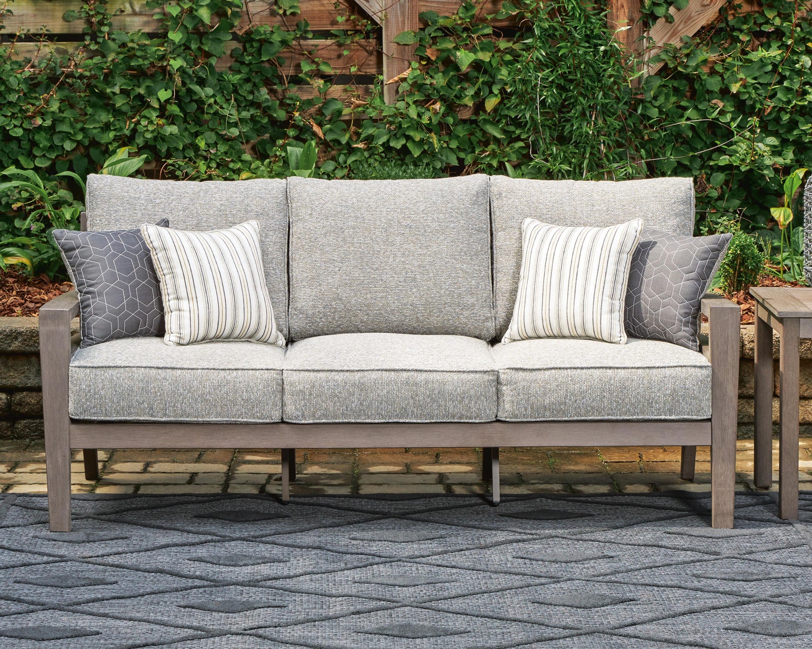 Hillside Barn Outdoor Sofa with Cushion (P564-SI) - Image 2